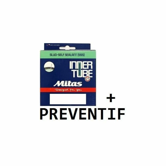 Chambre à Air Mitas VTT Avec Préventif 27,5x2,10-2,50 Presta 3 Chambre à Air Mitas VTT Avec Préventif 27,5x2,10-2,50 Presta